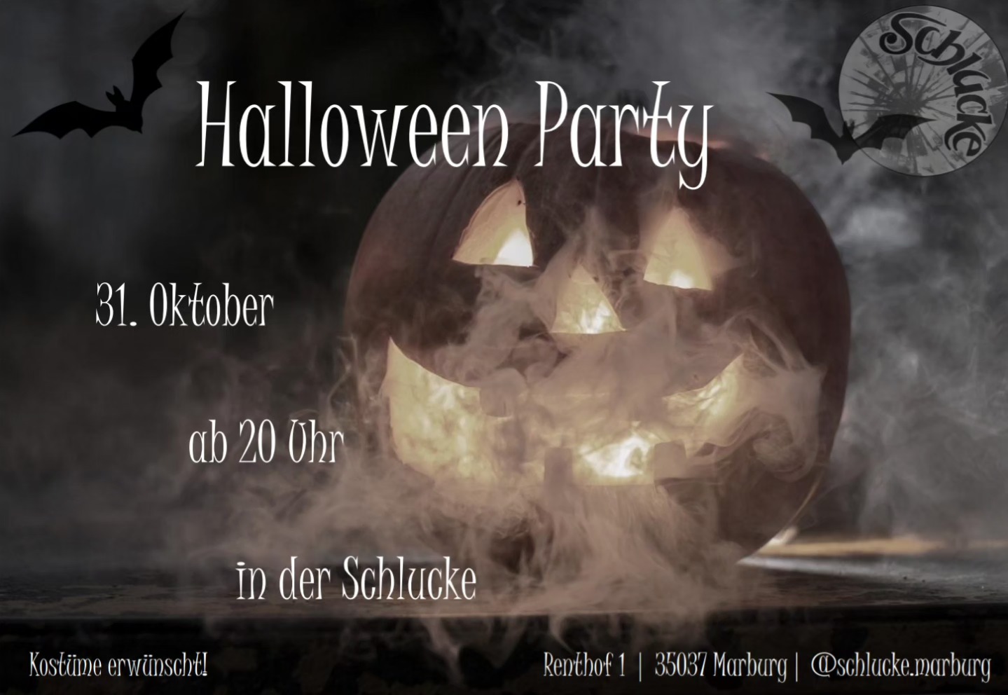 Wir wollen mit euch Halloween feiern! Donnerstag 31.10 in der Schlucke, Kostüme sind nicht zwingend, aber gerne gesehen.
Wir freuen uns auf euch!
#halloween #marburg #bärchen